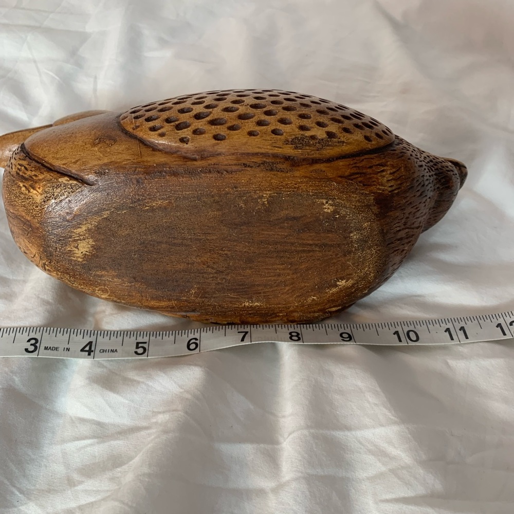 wood carved details duck decoy - Picture 5 of 6